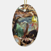 Yellow and Plum Trout Lily en Snagel Shell Keramisch Ornament (Links)