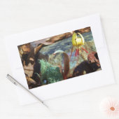 Yellow and Plum Trout Lily en Snagel Shell Rechthoekige Sticker (Envelop)