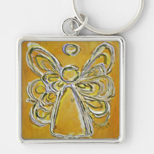 Yellow Angel Wings Sleutelhanger