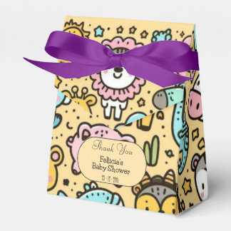 Yellow Animals Doddles Bedankt Bedankdoosjes