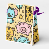 Yellow Animals Doddles Bedankt Bedankdoosjes (Achterkant)