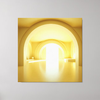 Yellow Arch Portal Canvas Afdruk