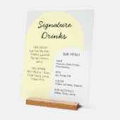 Yellow Arch Wedding Bar Sign Custom Display (Hoek)