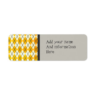 Yellow Argyle Etiket