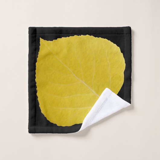 Yellow Aspen Leaf #5 Bad Handdoek (Wasdoekje)