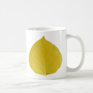 Yellow Aspen Leaf #5 Koffiemok