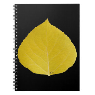 Yellow Aspen Leaf #5 Notitieboek