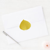 Yellow Aspen Leaf #5 Ronde Sticker (Envelop)