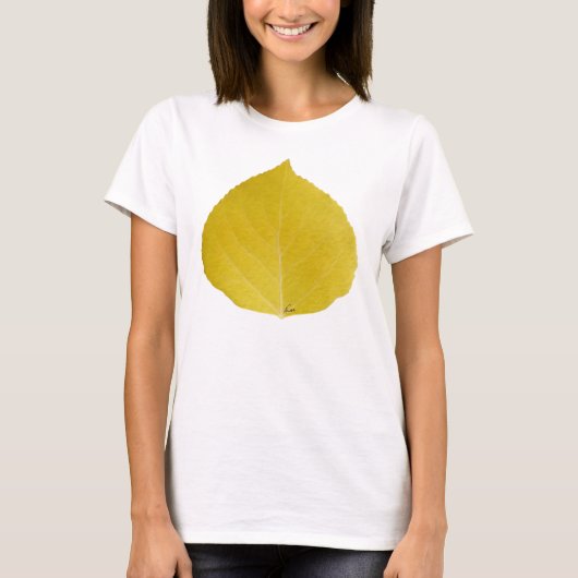 Yellow Aspen Leaf #5 T-shirt (Voorkant)