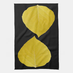 Yellow Aspen Leaf #5 Theedoek
