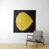 Yellow Aspen Leaf #5 Wandkleed (In Situ (horizontaal))