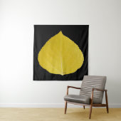 Yellow Aspen Leaf #5 Wandkleed (In situ)