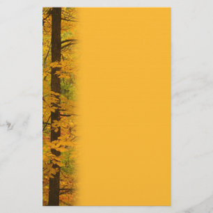 Yellow Autumn Forest Wedding Briefpapier