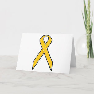 Yellow Awareness Ribbon Kaart