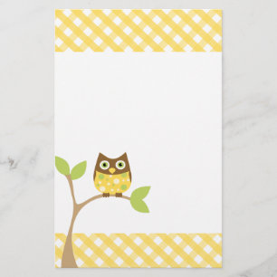 Yellow Baby Owl Briefpapier
