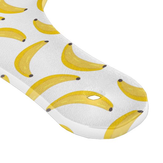 Yellow Banana Illustration Fun Fruit Pattern Snijplank (Hoek)