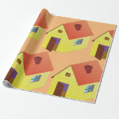 Yellow Barn House Cadeaupapier (Uitgerold)