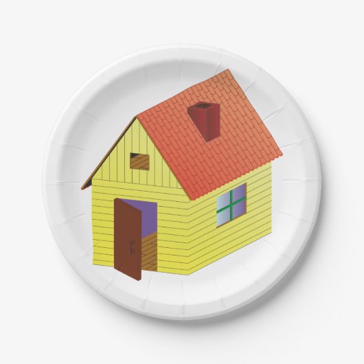 Yellow Barn House Papieren Bordje (Voorkant)