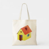 Yellow Barn House Tote Bag (Achterkant)