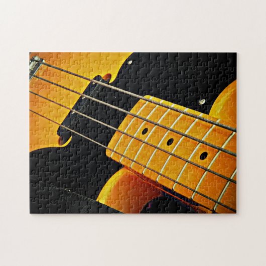 Yellow Bass Guitar Legpuzzel (Horizontaal)