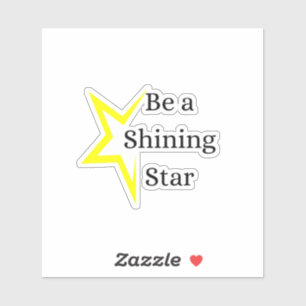 Yellow Be Shining Star Vinyl Sticker