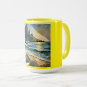 Yellow Beach Sunset Mug Mok (Voorkant rechts)