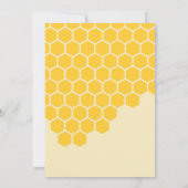 Yellow Bee Rustic 1st Birthday Party Invitation Kaart (Achterkant)