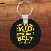 Yellow Belt Karate Student Martial Arts Sleutelhanger (Voorkant)