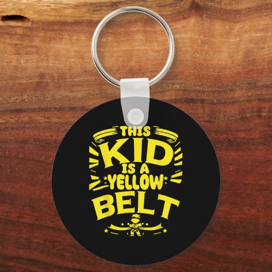 Yellow Belt Karate Student Martial Arts  Sleutelhanger (Voorkant)