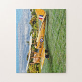 Yellow Bi Plane jigzaag Legpuzzel (Verticaal)