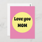 Yellow Big Dot Briefkaart (Voorkant / Achterkant)