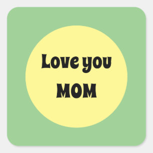 Yellow Big Dot Vierkante Sticker