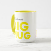 Yellow Big Mok | Enorme Mok | Aangepaste scriptnaa (Voorkant links)