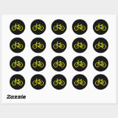Yellow Bike Ronde Sticker (Vel)