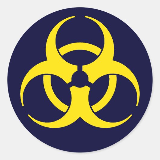 Yellow Biohazard Sticker (Voorkant)