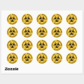 Yellow Biohazard Symbol Sticker (Vel)