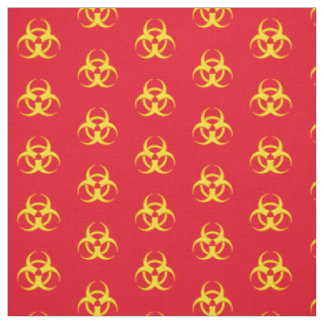 Yellow Biohazard Symbool Stof