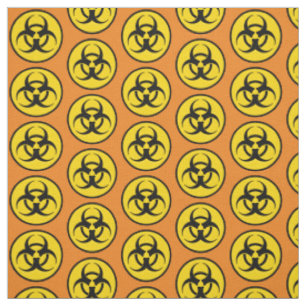 Yellow Biohazard Symbool Stof