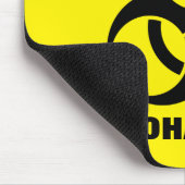 Yellow Biohazard Symbool Warning Sign. Muismat (Hoek)