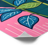 Yellow Bird 2 grillige flora en fauna Poster (Hoek)