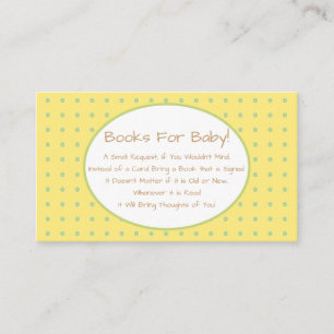 Yellow Bird Baby shower Book Request Insert Informatiekaartje