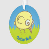 Yellow bird cartoon ornament (voorkant)