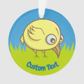 Yellow bird cartoon ornament (voorkant)