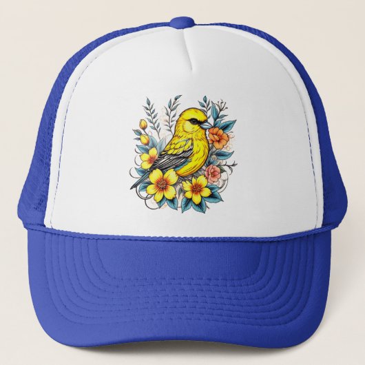 Yellow Bird Trucker Hat Trucker Pet (Voorkant)