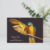 Yellow Bird Wildlife  ara Bedankkaart (Staand voorkant)