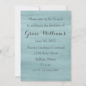 Yellow Birds Grey verjaardagsfeest uitnodiging (Achterkant)