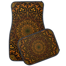 Yellow Black Golden Mandala