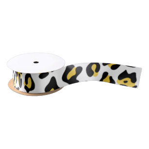 Yellow Black Leopard Animal Print Patroon Lint