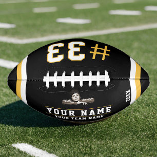 Yellow Black Name Number Team foto American Football