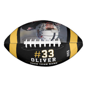 Yellow Black Name Number Team foto American Football